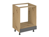 Nexa Küchenzeile KÜ06-L – Woodline & Grau – 300 cm – Moderne Familienküche mit Hochschrank und großzügigem Stauraum