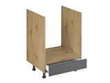Nexa Küchenzeile KÜ06-L – Woodline & Grau – 300 cm – Moderne Familienküche mit Hochschrank und großzügigem Stauraum
