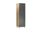Nexa Küchenzeile KÜ04-L – Grau & Woodline – 420 cm – Modernes Küchensystem mit durchdachter Stauraumlösung