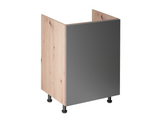 Nexa Küchenzeile KÜ06-L – Woodline & Grau – 300 cm – Moderne Familienküche mit Hochschrank und großzügigem Stauraum