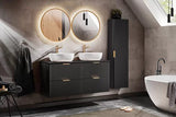 Badezimmer HängeSchrank - Adel Black - Bietet effiziente Lagerung. - ROYAL24_MARKT