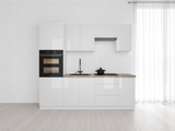 Küchenzeile K101-G240 - Aspen Weiß - Stilvoll kochen auf kleinem Raum - ROYAL24_MARKT