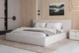 Polsterbett 06 Bouclé – Arena – Modernes Bett mit Bettkasten und Metall-Lattenrost