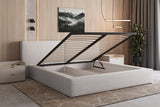 Polsterbett 06 Bouclé – Arena – Modernes Bett mit Bettkasten und Metall-Lattenrost