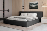 Polsterbett 06 Bouclé – Arena – Modernes Bett mit Bettkasten und Metall-Lattenrost