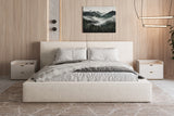 Polsterbett 06 Bouclé – Arena – Modernes Bett mit Bettkasten und Metall-Lattenrost