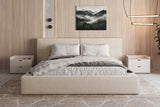 Polsterbett 06 Bouclé – Arena – Modernes Bett mit Bettkasten und Metall-Lattenrost