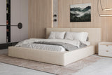 Polsterbett 06 Bouclé – Arena – Modernes Bett mit Bettkasten und Metall-Lattenrost