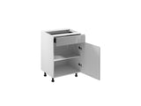 Unterschrank 60 cm – Velmora D60S1 Grau/Hochglanz