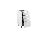 Unterschrank 40 cm – Velmora D40S4 Weiß/Hochglanz