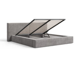 Polsterbett 06 Bouclé – Tresor – Bett mit Bettkasten, Metall-Lattenrost und modernem Design