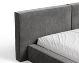 Polsterbett 06 Bouclé – Tresor – Bett mit Bettkasten, Metall-Lattenrost und modernem Design