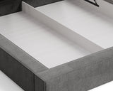 Polsterbett 06 Bouclé – Tresor – Bett mit Bettkasten, Metall-Lattenrost und modernem Design