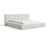 Polsterbett 06 Bouclé – Tresor – Bett mit Bettkasten, Metall-Lattenrost und modernem Design