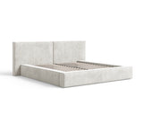 Polsterbett 06 Bouclé – Tresor – Bett mit Bettkasten, Metall-Lattenrost und modernem Design