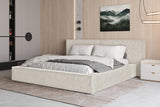 Polsterbett 06 Bouclé – Tresor – Bett mit Bettkasten, Metall-Lattenrost und modernem Design