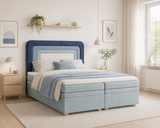 Boxbett – Bett 10 NEST – Riviera – Modernes Polsterbett mit Bettkasten