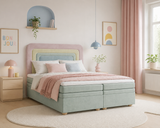 Boxbett – Bett 10 NEST – Riviera – Modernes Polsterbett mit Bettkasten
