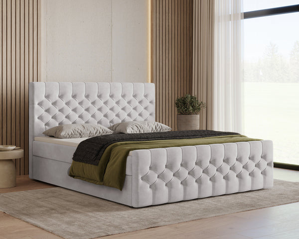 Boxbett – Bett 12 – Manila – Modernes Polsterbett mit Bettkasten