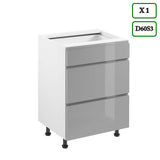 Küchenzeile K107-G860 - Aspen Grau - Rundum gut organisiert - ROYAL24_MARKT