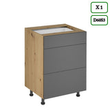 Küchenzeile - K106-G860 - Langen Grau - Design für höchste Ansprüche - ROYAL24_MARKT