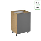 Küchenzeile in U-Form K103-G680 - Langen Grau - Praktisch und stilvoll zugleich - ROYAL24_MARKT
