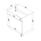 Spülenunterschrank D80ZL S/1 – Zivora – Moderne Küchen Gestaltung