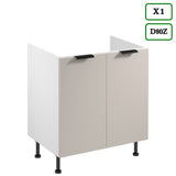 Küchenzeile - Sorento - Weiß Beige (Matt) - K58-400 cm - ROYAL24_MARKT