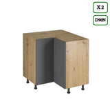Küchenzeile in U-Form K103-G680 - Langen Grau - Praktisch und stilvoll zugleich - ROYAL24_MARKT