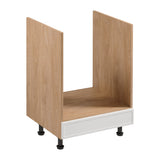 Herdumbauschrank D60ZK - Sorento Sonoma Eiche Weiß - Ausgezeichnetes Design für eine elegante Küche. - ROYAL24_MARKT