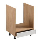 Herdumbauschrank D60ZK - Sorento Sonoma Eiche Weiß - Ausgezeichnetes Design für eine elegante Küche. - ROYAL24_MARKT