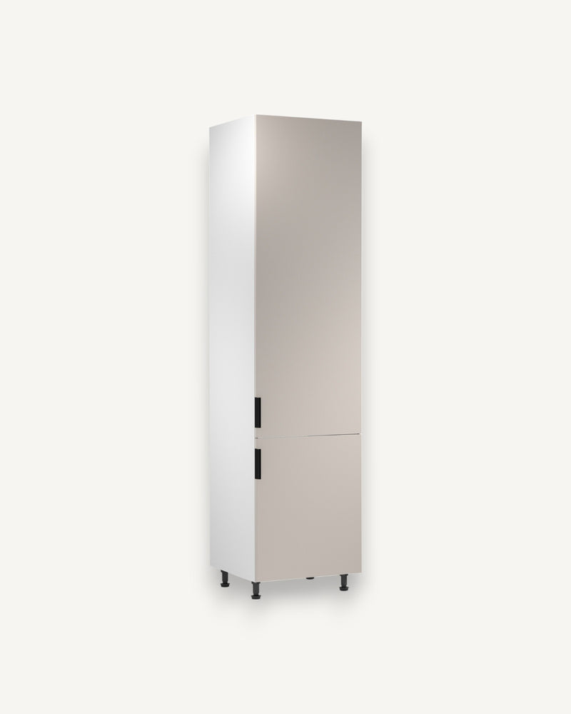 Kühlumbauschrank D60ZLN P/L – Sorento Weiß Beige – Perfekte Integration für Ihren Kühlschrank.
