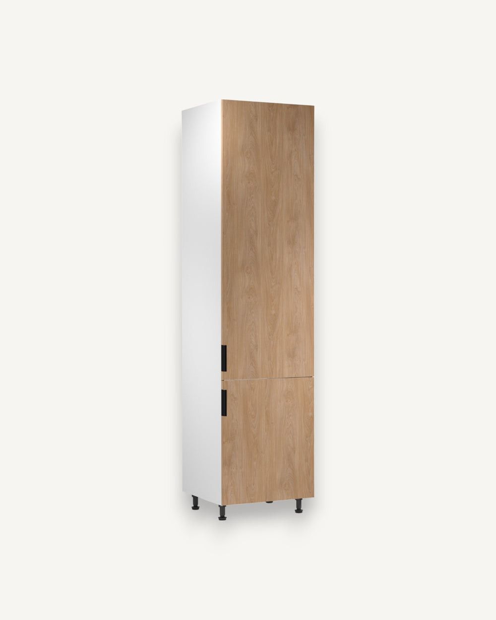 Kühlumbauschrank D60ZLN P/L – Sorento Weiß Sonoma Eiche – Ein praktischer Schrank für eine organisierte und elegante Küche.