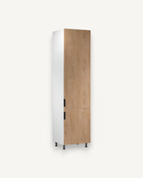 Kühlumbauschrank D60ZLN P/L - Sorento Weiß Sonoma Eiche - Für eine organisierte und elegante Küche ein praktischer Schrank. - ROYAL24_MARKT