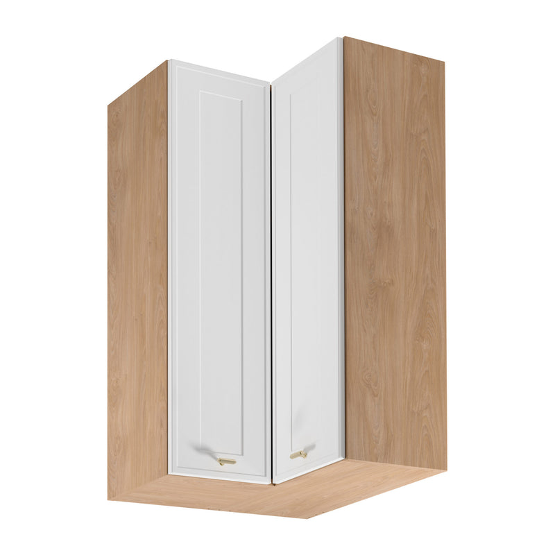 Eckhängeschrank G60N2 – Sorento Sonoma Eiche Weiß – Funktionalität trifft auf modernes Design.