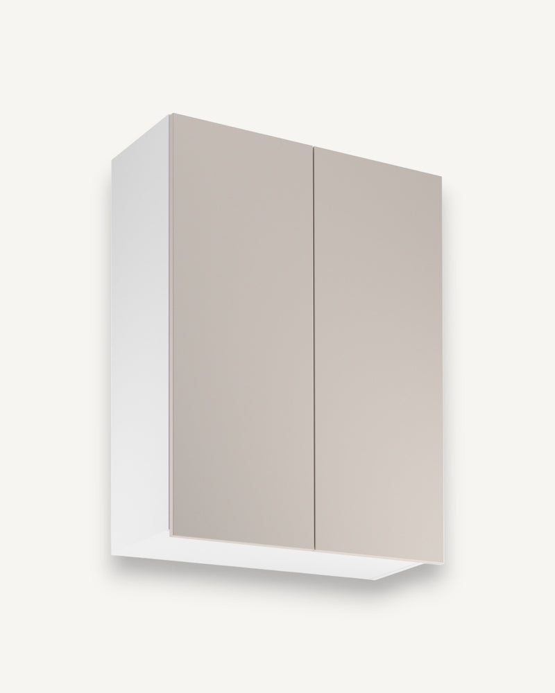 Hängeschrank G80 – Sorento Weiß Beige – Praktische Höhe für leichten Zugriff.