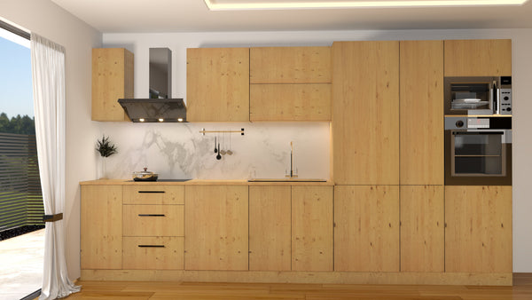 Nexa Küchenzeile KÜ01-L – Modernes Design in Woodline mit maximalem Stauraum