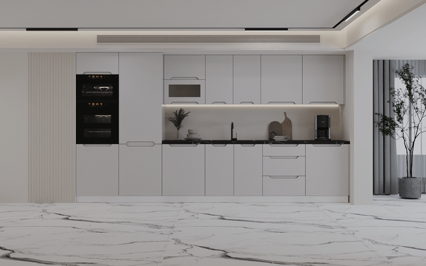 Küchenzeile KS26-G380 – Zivora Hellgrau – Perfekte Kombination aus Funktion und Design