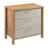 Velario Kommode Modern Stilvoll Geräumig – Sideboard mit 3 Schubladen