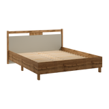 Velario Stilvolles Doppelbett 160x200 cm in Wotan Eiche – Modernes Schlafzimmerbett mit Lattenrost