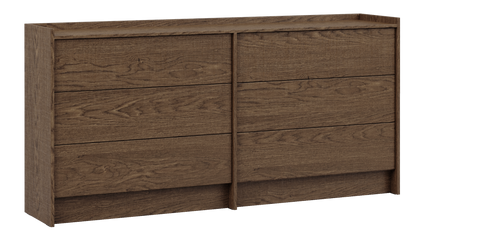 Akari Kommode Modern Elegant – Stilvolle große 6-Schubladen Kommode mit Push-to-Open System