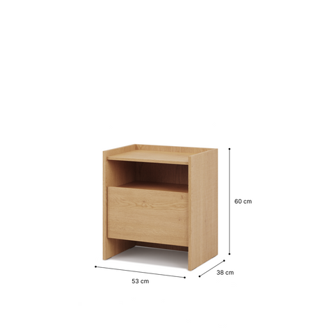 Akari Nachttisch Modern Elegant – Stilvolle Kommode mit Push-to-Open Funktion