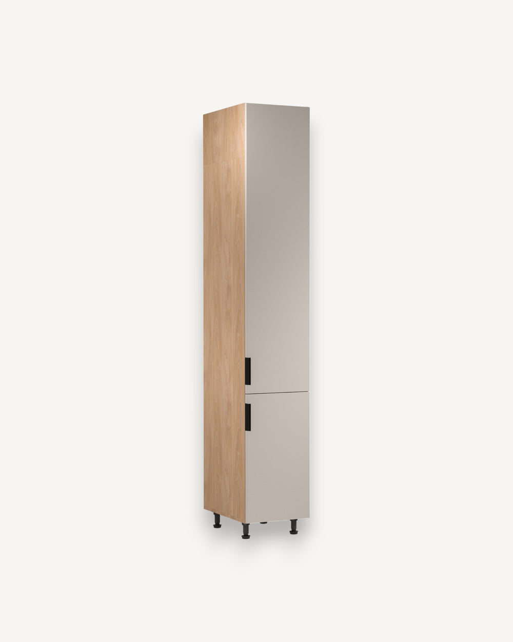 Hochschrank D40SPWN P/L – Sorento Beige Sonoma Eiche – Elegantes Design für eine aufgeräumte Küche.