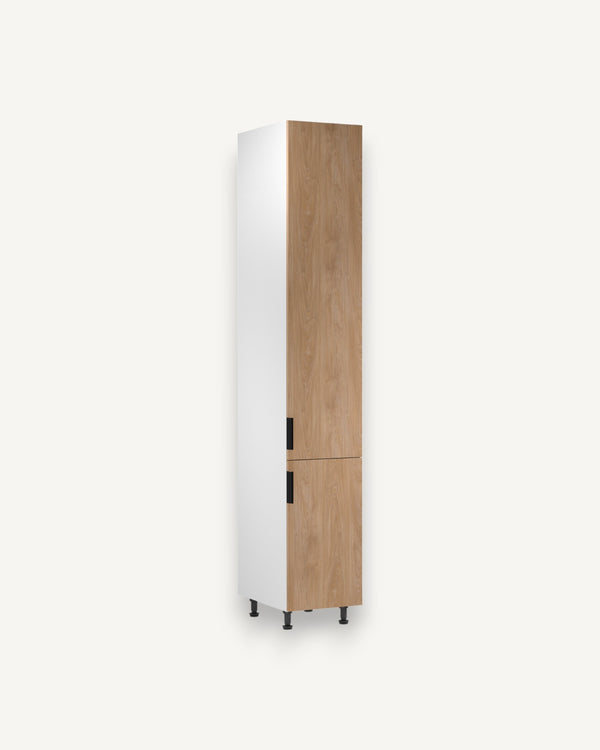 Hochschrank D40SPWN P/L - Sorento Weiß Sonoma Eiche - Elegantes und vielseitiges Design für Ihre Küche. - ROYAL24_MARKT