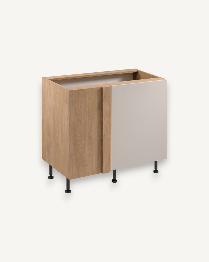 Eckunterschrank D100N R/L – Sorento Beige Sonoma Eiche – Perfektes Design für Ihre Küche.