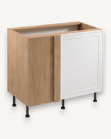Eckunterschrank D100N P/L - Sorento Sonoma Eiche Weiß - Elegantes Design für Ihre Küche. - ROYAL24_MARKT