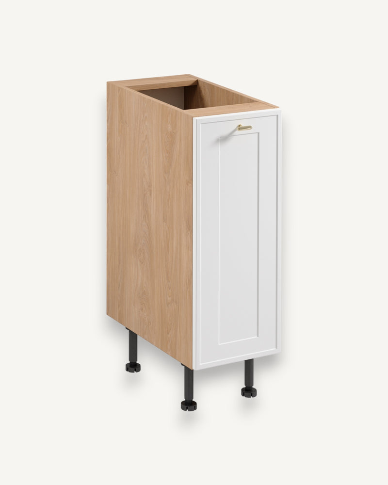 Unterschrank D30 P/L – Sorento Sonoma Eiche Weiß – Praktisch und organisiert für Ihre Küche.