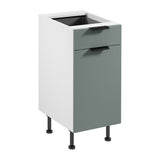 Unterschrank D40S1 P/L - Sorento Weiß Grün - Elegante Organisation für Ihre Küchenutensilien. - ROYAL24_MARKT