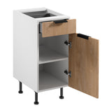 Unterschrank D40S1 P/L - Sorento Weiß Sonoma Eiche - Praktisches und organisiertes Design. - ROYAL24_MARKT