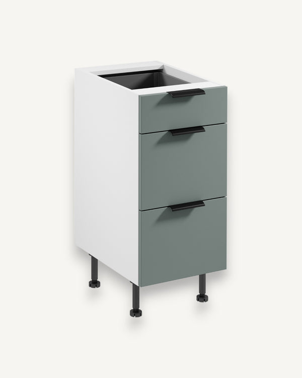 Unterschrank D40S3 P/L AX - Sorento Weiß Grün - Robust, funktional und stilvoll zugleich. - ROYAL24_MARKT